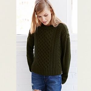 UO BDG Honeycomb Cable Knit Chunky Knit Sweater